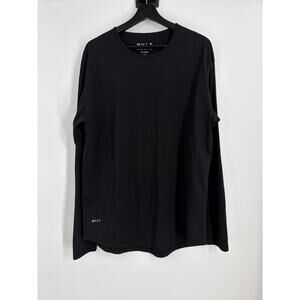 BYLT Drop Cut Long Sleeve T Shirt Men’s Size XL Black Athletic Streetwear 1277
